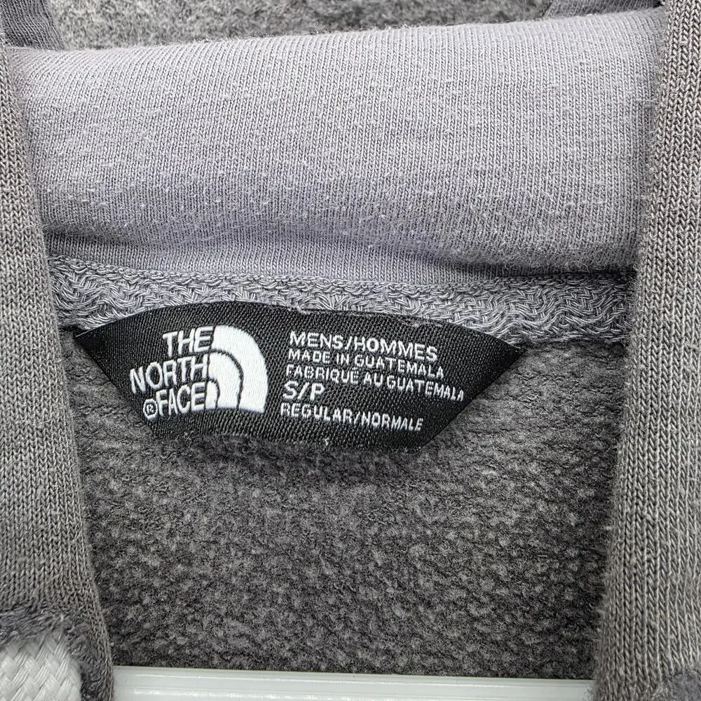 The North Face Hoodie Mens Small Gray Half Dome Pullover Sweatshirt Fleece Logo